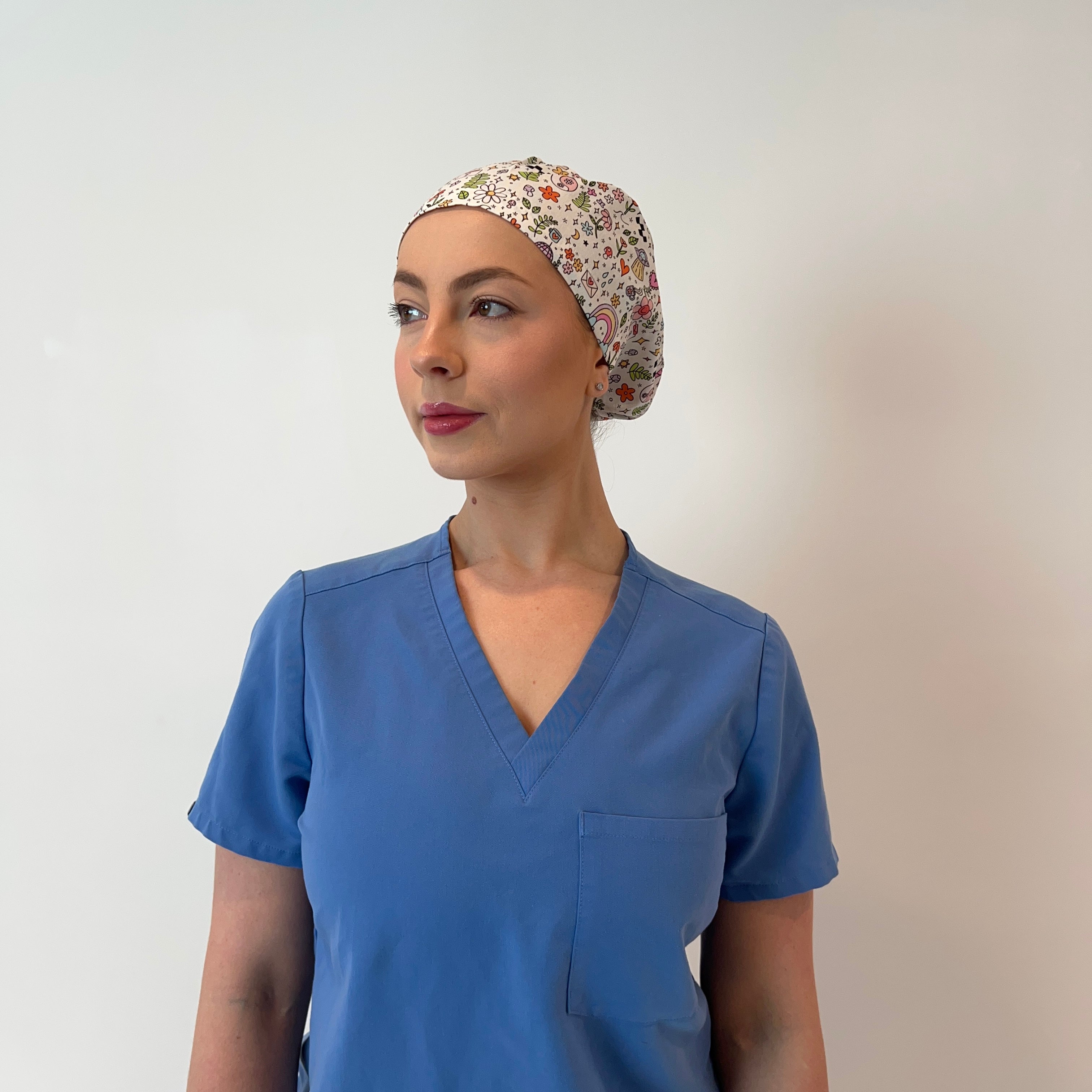 Doodles scrub cap front view