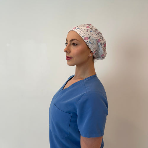Anaesthesia scrub cap side view