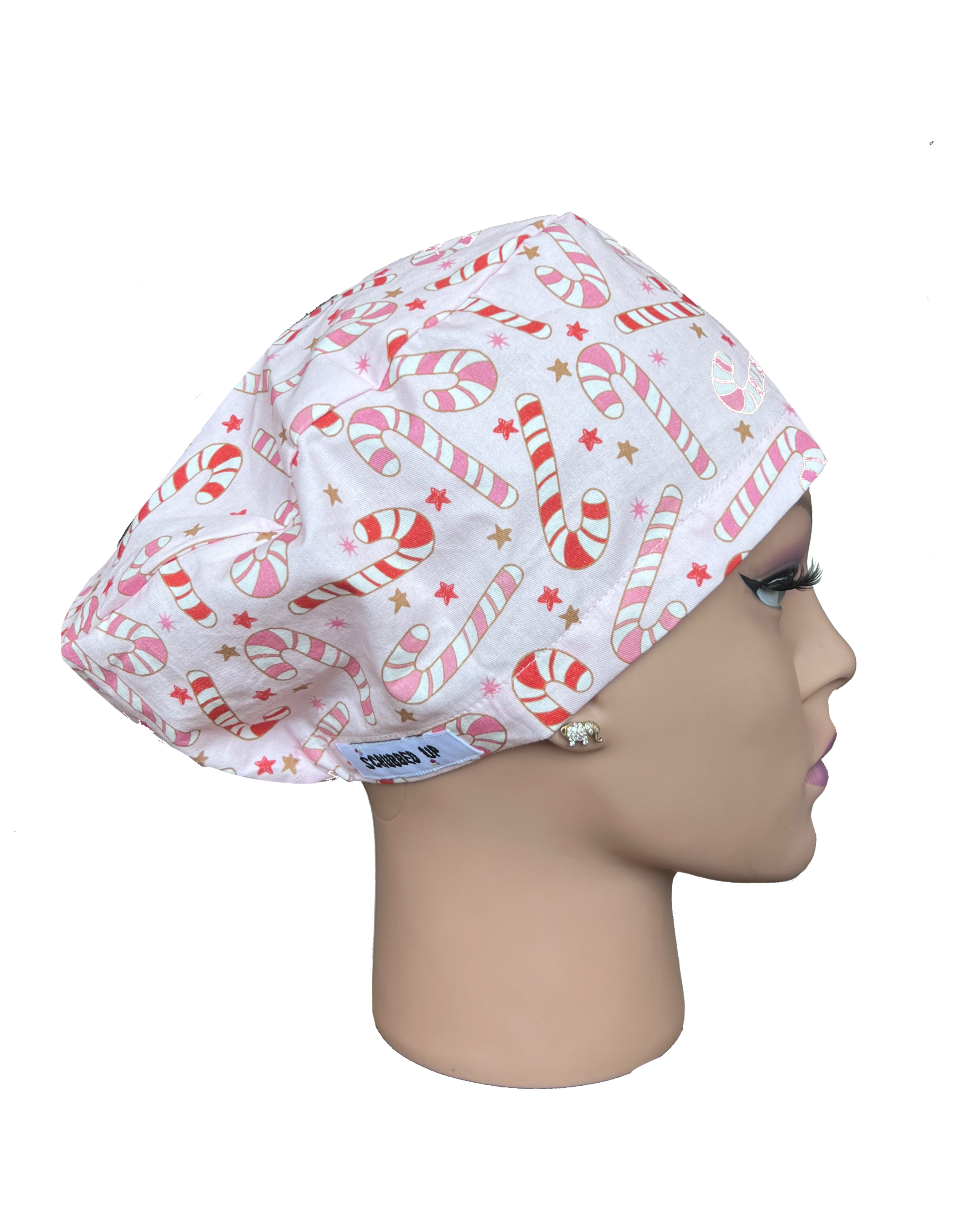 Candy Cane Scrub Cap