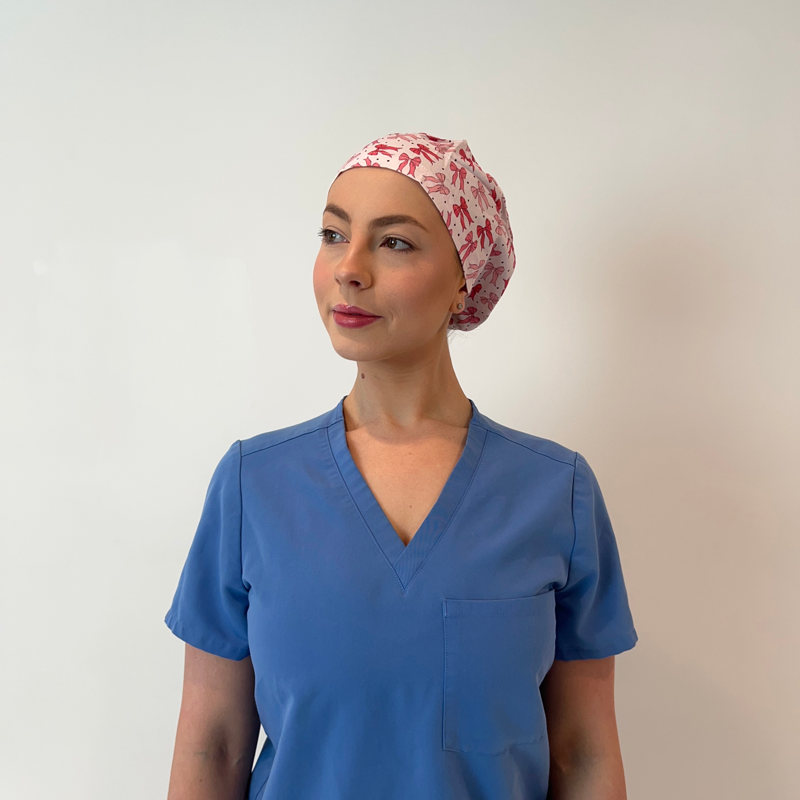 Bow scrub cap front view