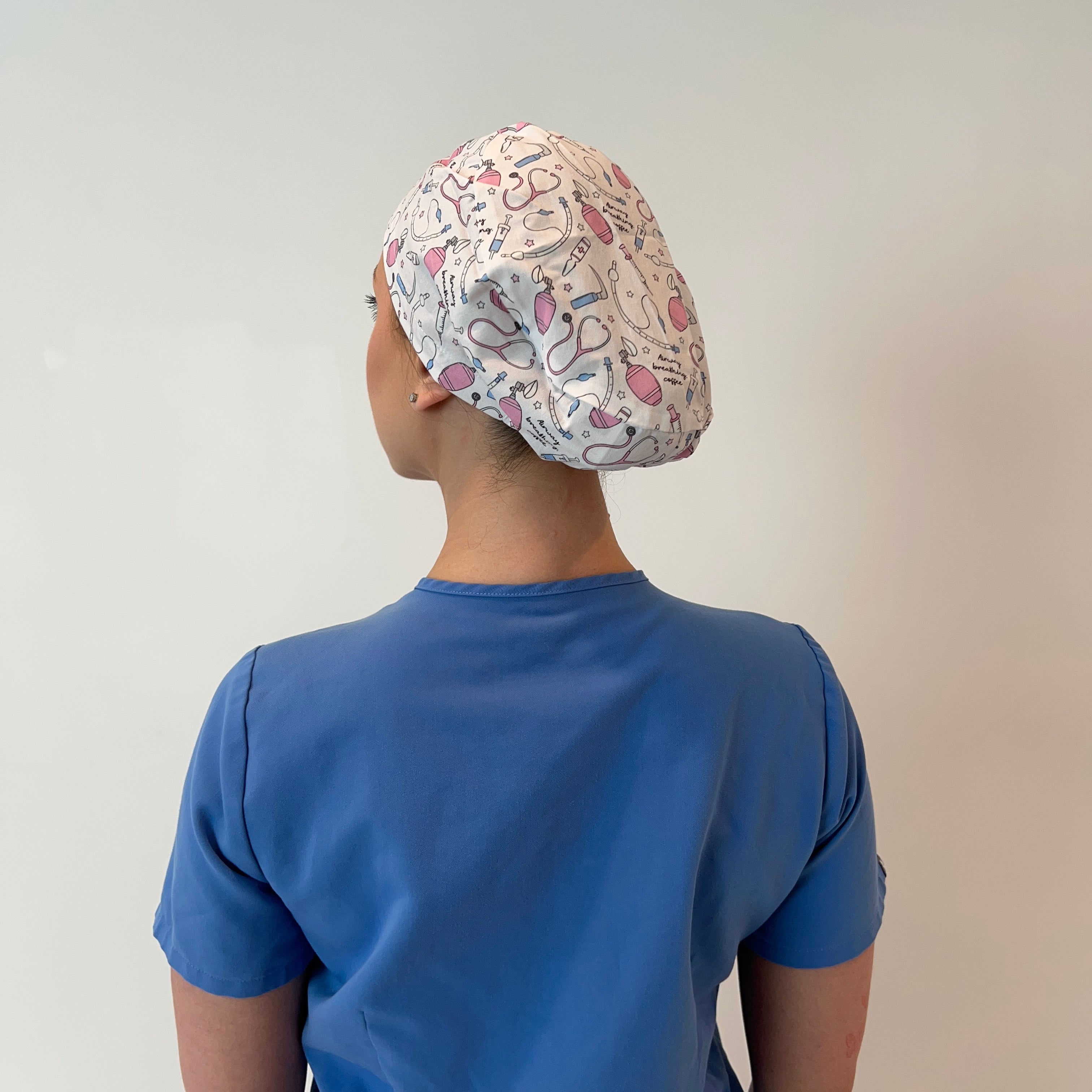 Anaesthesia scrub cap back view