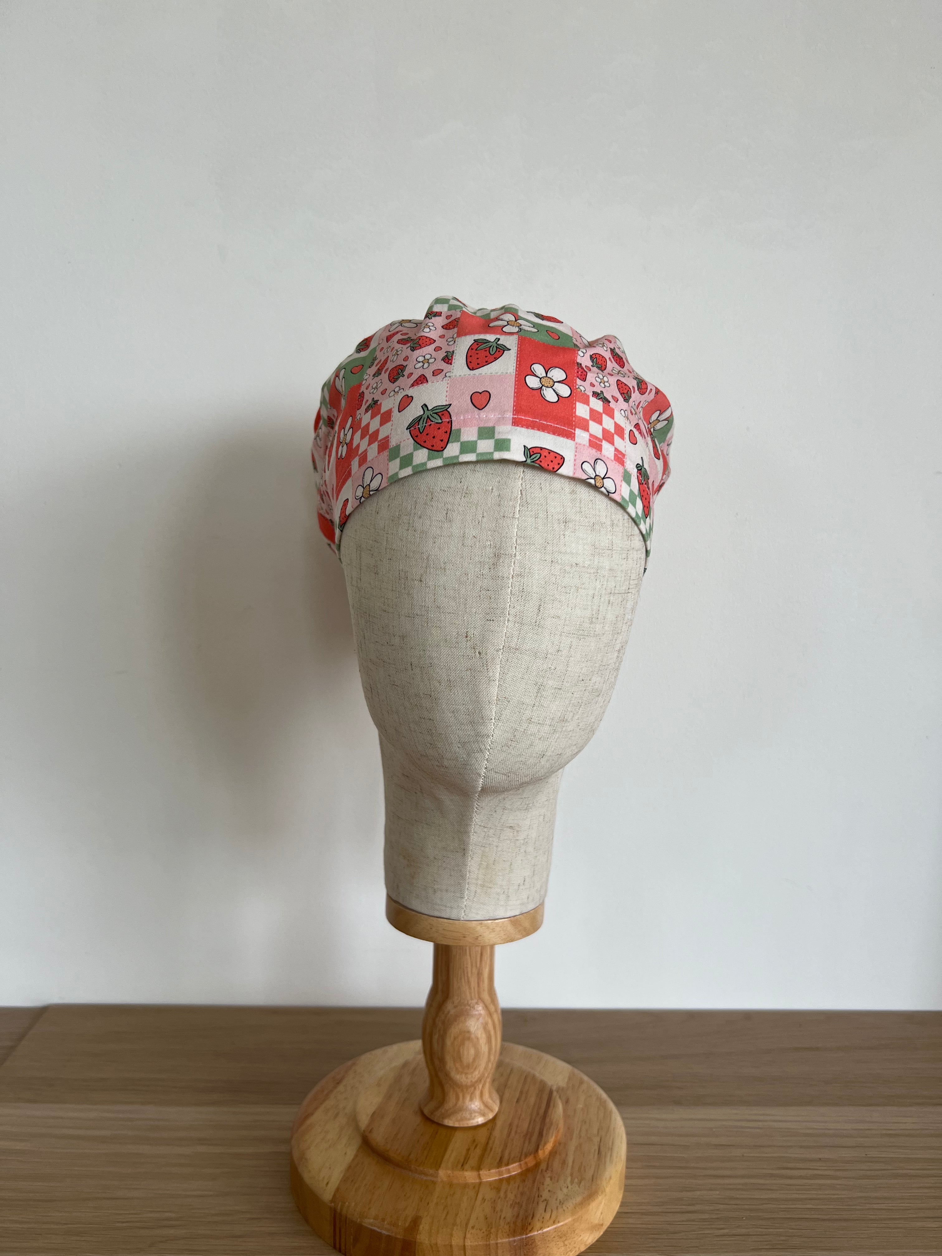 Strawberry Patch scrub cap front view