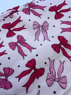 Not Just A Girl print scrub cap side view on mannequin