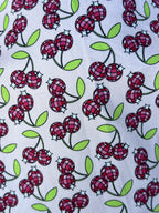 Disco Cherry scrub cap print detail close up