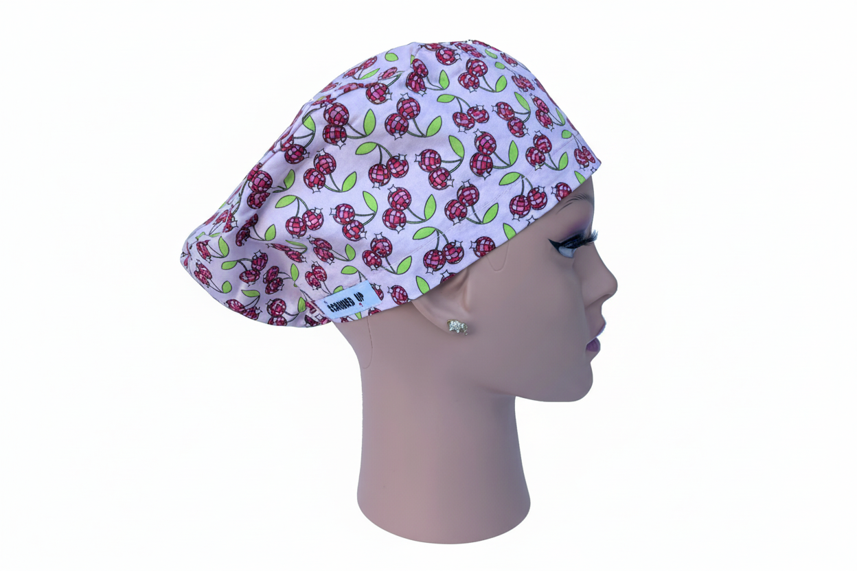 Disco Cherry Scrub Cap